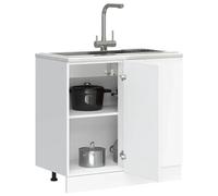 vidaXL Meuble bas du lavabo blanc bois d'ingénierie