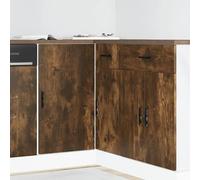vidaXL Meuble bas du lavabo chêne fumé bois d'ingénierie Marron