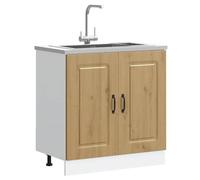 vidaXL Meuble bas pour évier Kalmar chêne artisanal bois ingénierie 853456