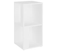 vidaXL Meuble d'angle pour Chambre à Coucher, Salon, Bureau, Table Basse d'angle latérale, Meuble de Rangement pour Livres, étagères Debout en aggloméré, Blanc