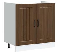 vidaXL Meuble de base de lavabo Lucca - Chêne marron