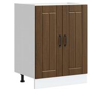 vidaXL Meuble de base de lavabo Lucca chêne marron bois d'ingénierie