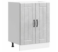vidaXL Meuble de base de lavabo Lucca gris béton bois ingénierie