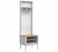 vidaXL Meuble de couloir avec étagère FLORO Blanc 50 x 40 x 158 cm