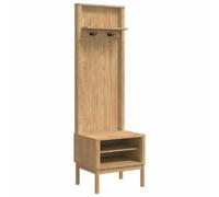 vidaXL Meuble de couloir FLORO Cire marron 50 x 40 x 158 cm