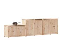 vidaXL Meuble de Cuisine d'extérieur MEPPEL 3 pc Douglas Naturel