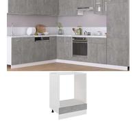 vidaXL Meuble de four Riga Gris béton 60 x 46 x 81,5 cm Bois d'ingénierie