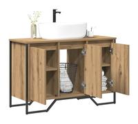 vidaXL Meuble de Lavabo de Salle de Bain avec Stockage Chêne Artisanal, Meuble de Salle de Bain, tiroirs de Rangement rectangulaires, Joli et Pratique, pour améliorer Votre Espace