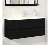 vidaXL Meuble de Lavabo de Salle de Bain Chêne noir 100 x 39 x 62 cm