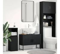 vidaXL Meuble de Lavabo de Salle de Bain Chêne noir 80 x 30 x 60 cm