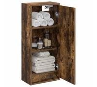 vidaXL Meuble de lavabo Mural Chêne fumé 35 x 20 x 81 cm,