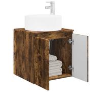 vidaXL Meuble de lavabo Mural Chêne fumé 49,5 x 44,5 x 65,5 cm,