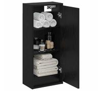 vidaXL Meuble de lavabo Mural Chêne Noir 35 x 20 x 81 cm,