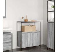 vidaXL Meuble de salle de bain avec étagères sonoma gris 76,5x35x95 cm, armoire de rangement de salle de bain, armoire de 861920