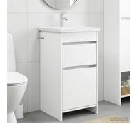 vidaXL Meuble de salle de bain avec évier Blanc 42 x 40 x 84,5 cm 890720