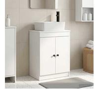 vidaXL Meuble de salle de bain avec évier Blanc 54 x 35 x 83 cm 890130