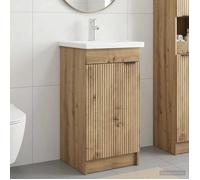 vidaXL Meuble de salle de bain avec évier Chêne artisanal 890093