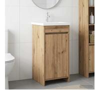 vidaXL Meuble de salle de bain avec évier Chêne artisanal 890775