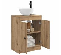 vidaXL Meuble de Salle de Bain avec évier Chêne Artisanal, Meuble SDB Moderne, Rangement Pratique, Cabinet Compact sous évier, Organisateur Tendance pour espaces contemporains