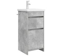 vidaXL Meuble de Salle de Bain avec évier Gris béton 42 x 40 x 84,5 cm, Déco Moderne de Salle de Bain, rangements Fonctionnels, étagères Design, Meuble de Bain Chic