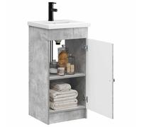 vidaXL Meuble de Salle de Bain avec évier Gris béton 42 x 40 x 84,5 cm, Ensemble de Meubles de Salle de Bain Moderne, unité de Rangement stylée, lavabo avec Armoire et étagère