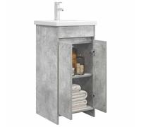 vidaXL Meuble de Salle de Bain avec évier Gris béton 42 x 40 x 84,5 cm, Mobilier de Salle de Bain, unités de Rangement Modernes, Ensemble Fonctionnel, étagères contemporaines, Style Tendance