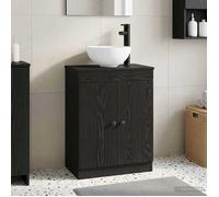 vidaXL Meuble de salle de bain avec évier Noir 54 x 35 x 83 cm 890115