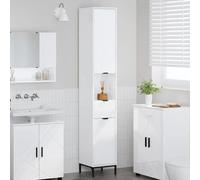 vidaXL Meuble de salle de bain haut Blanc brillant 31.5 x 33 x 190 cm