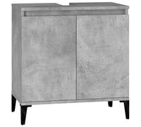 vidaXL Meuble d'évier 58x33x60 cm Gris béton Bois d'ingénierie avec portes