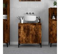 vidaXL Meuble d'évier chêne fumé 58x33x60 cm