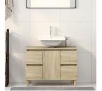vidaXL Meuble d'évier Chêne Sonoma 80x33x60 cm Bois d'ingénierie Marron