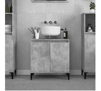 vidaXL Meuble d'évier 58x33x60 cm Gris béton Bois d'ingénierie avec portes