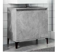 vidaXL Meuble de lavabo gris béton 58x33x60 cm bois d'ingénierie