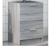 vidaXL Meuble d'évier Sonoma Gris 40x37x59 cm Bois d'ingénierie Armoire de salle de bain