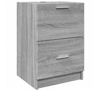 vidaXL Meuble d'évier Sonoma Gris 40x37x59 cm Bois d'ingénierie Armoire de salle de bain