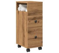 vidaXL Meuble étroit de salle de bain à roulettes chêne artisanal 855240