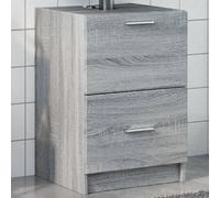 vidaXL Meuble d'évier Sonoma Gris 40x37x59 cm Bois d'ingénierie, Armoire de Salle de Bain, Armoire de Rangement Salle de Bain, Meuble lavabo de Salle de Bain