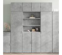 vidaXL meuble haut gris béton 80x42,5x185 cm