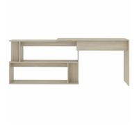 VIDAXL - MEUBLE INFORMATIQUE Bureau d'angle - Chêne sonoma - 200x50x76 cm - Bois d’ingénierie 345818 Assemblage requis