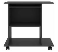 VIDAXL - MEUBLE INFORMATIQUE Bureau d'ordinateur - Gris - 80x50x75 cm - Aggloméré 496746 Assemblage requis
