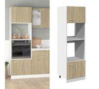 vidaXL Meuble Micro-Ondes Lyon Chêne Sonoma 60 x 57 x 207 cm Bois d'ingénierie