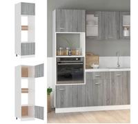 vidaXL Meuble micro-ondes Lyon Gris Sonoma 60 x 57 x 207 cm Bois d'ingénierie