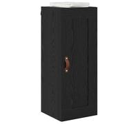 vidaXL Meuble Mural Chêne Noir 34,5 x 34 x 90 cm Bois d'ingénierie, Rangement Salon, Cabinet Mural Moderne, Design rectangulaire, Grand Espace, unité Durable, Style épuré