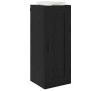 vidaXL Meuble Mural Chêne Noir 34,5 x 34 x 90 cm Bois d'ingénierie, Rangement Salon, Cabinet Mural Rectangulaire, Bois Résistant, Solutions Gain de Place Ample