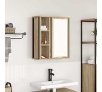 Vidaxl Meuble Murale De Salle De Bain Miroir Chêne Sonoma 50x21x60 Cm