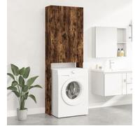 vidaXL Meuble pour machine à laver 813191 Chêne fumé 64×25,5×190 cm