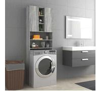 vidaXL Meuble pour machine à laver Sonoma Gris 64x25,5x190 cm