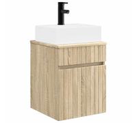 vidaXL Meuble-sèche avec évier Mural Chêne Sonoma 39 x 41 x 62,5 cm,