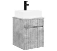 vidaXL Meuble-sèche avec évier Mural Gris béton 39 x 41 x 62,5 cm,