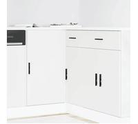 vidaXL Meuble sous évier Lyon Bois d'ingénierie Blanc